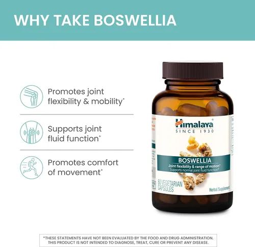 Vista 4 de Himalaya Cápsulas de extracto de Boswellia, Boswellia Serrata, suplemento de Boswellia, apoyo articular para movilidad y flexibilidad, suplemento