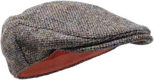 Vista 7 de Borges & Scott Nevis Gorra Plana - 100% Lana Tejida a Mano – Harris Tweed – Resistente al Agua