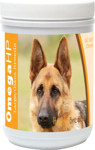 Vista 130 de Healthy Breeds Affenpinscher Omega HP - Masticables suaves para piel y pelaje, 60