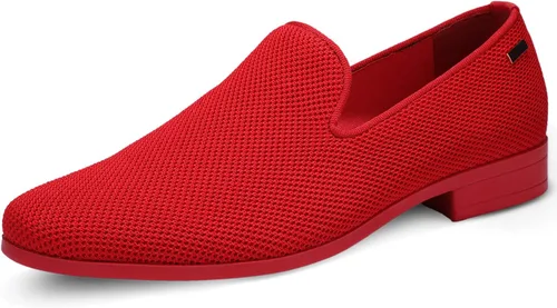 Vista 9 de UUBARIS Mocasines de vestir para hombre de esmoquin, zapatos sin cordones