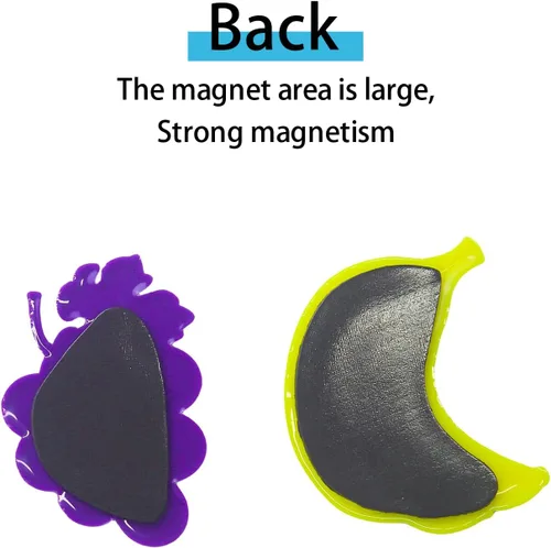 Vista 5 de Pegatinas de imán de PVC impermeable para refrigerador, diseño de frutas cortadas, fijación fuerte para fotos, notas y decoraciones