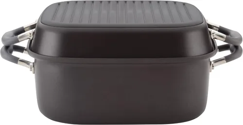Vista 13 de Anolon Advanced - Sartén antiadherente anodizada dura para parrilla, plancha y tostadora, 11 pulgadas, color marrón