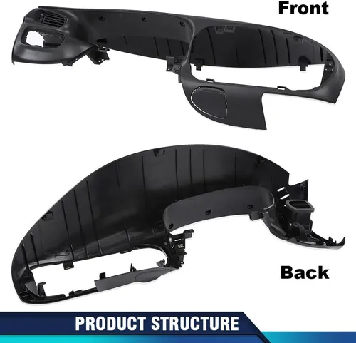 Vista 8 de PIT66 Bisel de Almohadilla de Tablero Negro Compatible con Ford F150 1997-2003/ Compatible con Ford Expedition 1997-2003