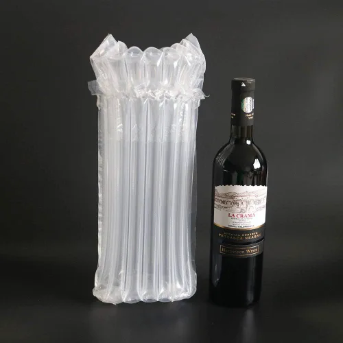 Vista 2 de Protector de botella de vino, 6 paquetes de bolsas de burbujas con bomba gratuita, funda reutilizable, bolsa de cojín inflable de viaje