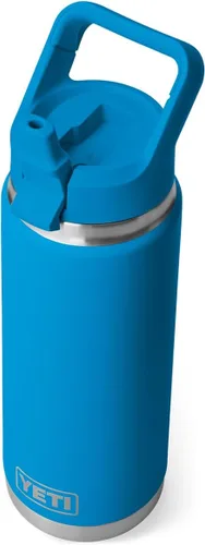 Vista 14 de YETI Rambler Botella de 26 onzas, aislada al vacío, de acero inoxidable, con tapa de popote a juego Rojo rescate