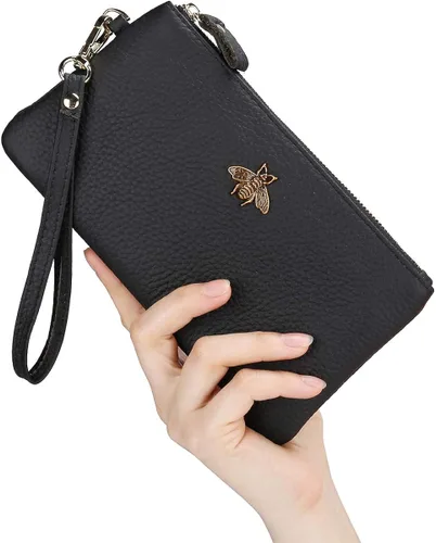 Vista 2 de imeetu Women's Wristlet Clutch Purse Leather Cell Phone Wallet Handbag with Wrist Strap