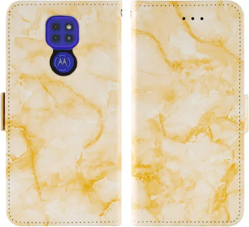 Vista 5 de Asuwish Funda compatible con Moto G9 Play/G 9/E7 Plus y protector de pantalla de vidrio templado con ranura para tarjetero, soporte para tarjetero
