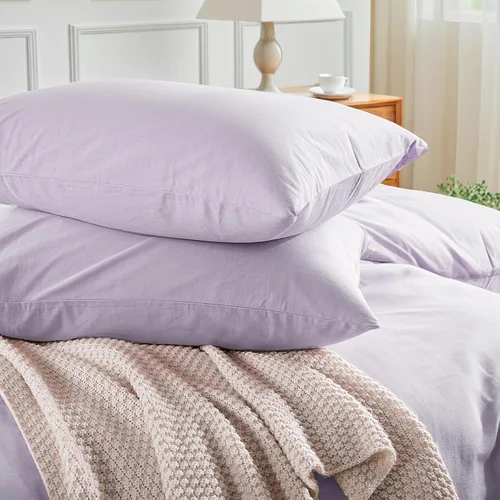 Vista 221 de NEXHOME PRO Funda de edredón Twin XL 100% algodón lavado, transpirable, duradera, texturizada, similar al lino, juego de ropa de cama para el hogar
