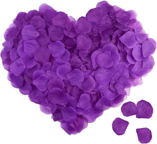 Vista 8 de obmwang 2000 pétalos de rosa de seda artificiales para decoración de flores de boda. Rosa y rosa