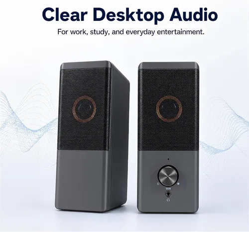 Vista 8 de ROSON - Altavoces para computadora, alimentación por USB, estéreo AUX