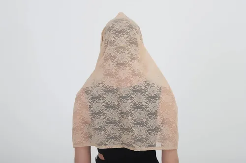 Vista 6 de Grettytling Soft and Comfortable Mantilla Veils 5 Colors Spanish Style Lace Infinity Veil Mantilla Latin