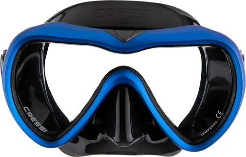 Vista 4 de Cressi Máscara de buceo y apnea antivaho de una sola lente - Falda de silicona para un ajuste flexible - A1: Diseñado en Italia