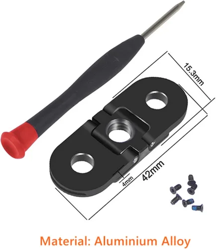 Vista 7 de Dedos plegables de repuesto para Gopro, adaptador de base de montaje plegable magnético con puerto de conector de trípode estándar de 1/4