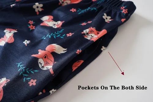 Vista 5 de Vopmocld Conjuntos de pijama de algodón de manga larga para niñas jóvenes, ropa de dormir y camisas