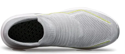 Vista 5 de YHOON - Calzado deportivo de mujer para caminar tenis sin cordones fáciles de poner para enfermeras con malla y cámara de aire casuales tenis