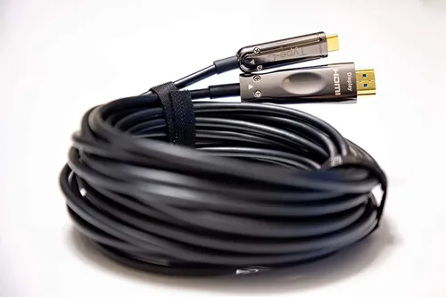 Vista 8 de Pacroban Cable de fibra óptica USB-C a HDMI de 50 pies, 4K a 60 Hz HDR, cable óptico activo tipo C a HDMI, compatible con Thunderbolt 3