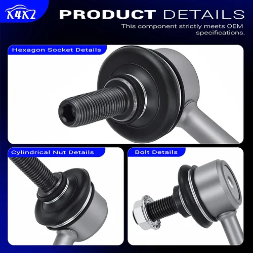 Vista 8 de Aleación de zinc y níquel K7258 Estabilizador delantero Enlaces de barra estabilizadora para Dodge Caravan 96-19 96-19 Grand Caravan 96-16 Chrysler