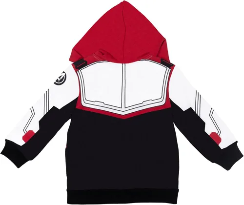 Vista 2 de Marvel Avengers Spider-Man Hulk Captain America - Sudadera con capucha con cremallera para niños pequeños a niños grandes