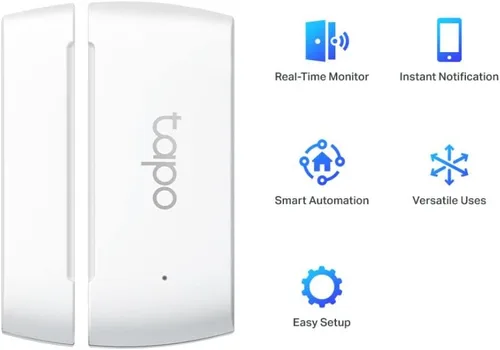 Vista 4 de Kit de inicio del sensor Tapo de TP-Link: "1 x Hub H100" + "1 x Sensor de movimiento T100" + "1 x Sensor de contacto T110