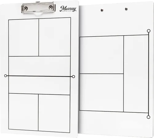 Vista 24 de Murray Sporting Goods sujetapapeles para entrenadores de borrado en seco Pizarra blanca de doble cara