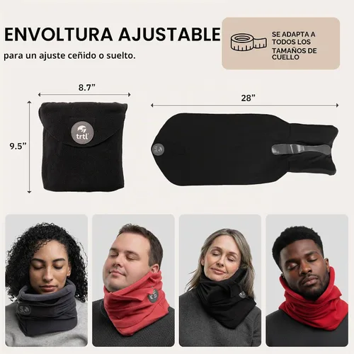 Vista 4 de Almohada Trtl probado científicamente super suave cuello apoyo almohada de viaje se puede lavar a máquina