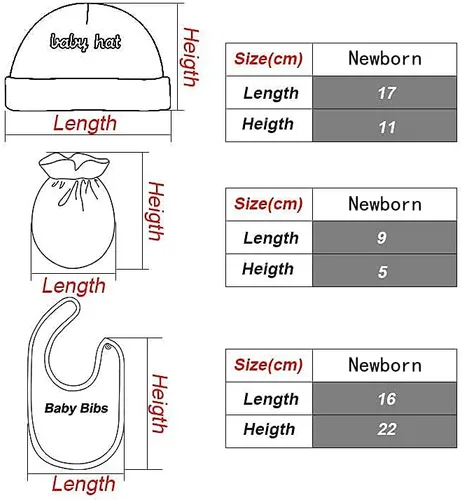 Vista 7 de Chamie Conjunto de guantes de algodón para recién nacidos, gorro antiarañazos para bebés, niños y niñas