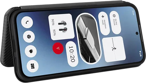 Vista 2 de bojioderf Funda compatible con Nothing Phone 1, compatible con Nothing Phone One (A063), soporte para tarjetas, función atril y cierre magnético