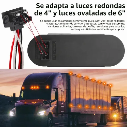 Vista 3 de 20x Enchufes de 3 Cables, Rollo de Arnés de Cable Tipo Bala Triple Macho, Arnés Pigtail de 3 Clavijas en Ángulo Recto 18AWG para Luz