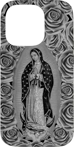 Vista 17 de Funda para iPhone 14 Pro Max Our Lady Virgen De Guadalupe Virgen María Floral