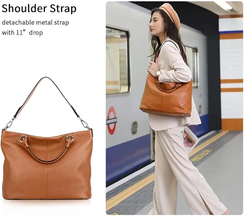 Vista 7 de Bolso Kattee para mujer de cuero suave 3 formas de llevarlo mochila bolso y bolsa de mano
