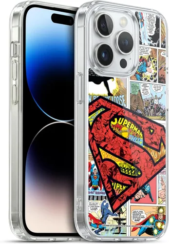 Vista 93 de Head Case Designs Funda de gel con licencia oficial de Superman DC Comics Collage Comicbook Art [protección de grado militar] compatible con Apple