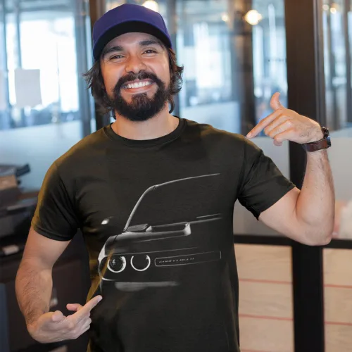 Vista 2 de Challenger - Camiseta clásica para hombre con diseño de coche de carreras