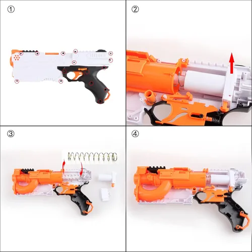 Vista 7 de WORKER Muelle plateado mejorado de 30.9 lbs para Nerf Rival Kronos (XVIII-500) - Blaster Upgrade - 1 juego de muelles