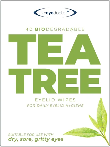 Vista 11 de The Eye Doctor Toallitas para párpados de aceite de árbol de té, 20 toallitas de limpieza de ojos de un solo uso para el cuidado diario de la tapa
