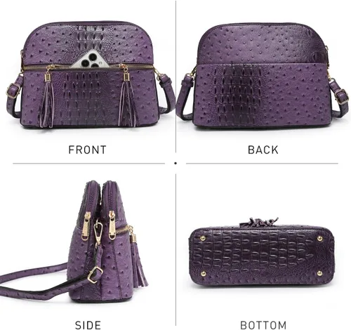 Vista 3 de Dasein - Bolso de hombro para mujer con cremallera y múltiples bolsillos