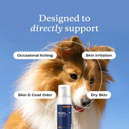 Vista 5 de PetLab Co. Skin & Coat Mousse para perros, humectante sin enjuague, 7 onzas