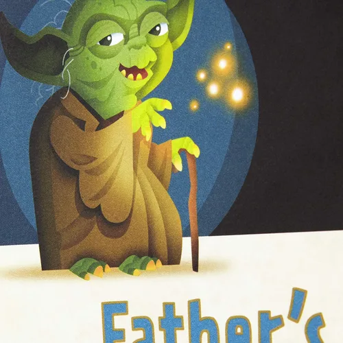 Vista 4 de Hallmark Star Wars - Tarjeta del día del padre (Yoda, Celebrate You, We Must)