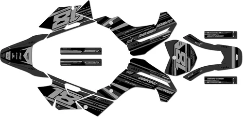 Vista 11 de Kit de gráficos para Kawasaki KLX140R (2019-2023) Warrior Series Blue 09 Mil - Adhesivos para motocicleta Dirt Pit Bike Motocicleta, accesorios