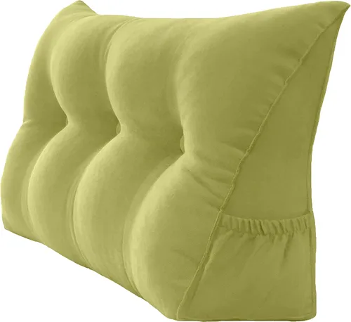 Vista 11 de Peachwell Almohada triangular de lectura para reposo en cama, cojín de refuerzo grande para cabecero, respaldo, almohada de cuña con funda extraíble