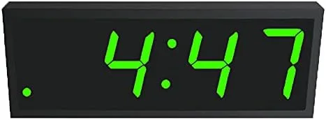 Vista 3 de TimeMachines Precision Digital PoE Reloj RGB multicolor, 4" x 4 dígitos, caja negra