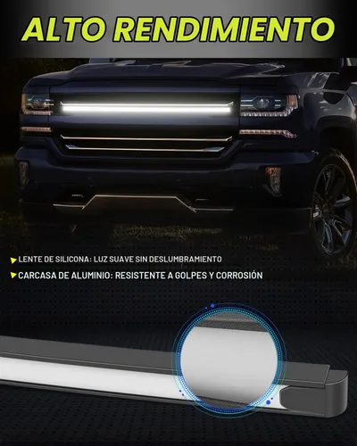Vista 4 de Kit de luces LED DRL de 36.6 pulgadas para Chevy GM Silverado 2014-2018, accesorios para parrilla delantera, luces de acento de barra de posición