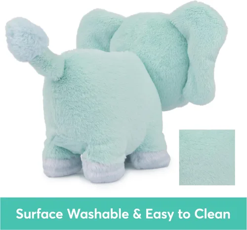 Vista 8 de GUND Baby Safari Friends Collection - Elefante de peluche con campanilla, juguete sensorial para bebés y recién nacidos, color verde azulado, 7