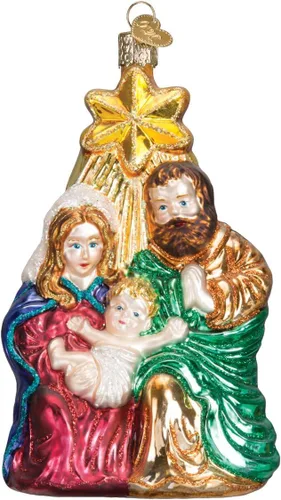 Vista 10 de Old World Christmas - Adornos de vidrio soplado para el árbol de Navidad, regalos espirituales, viaje a Egipto, decoración de navidad artesanal