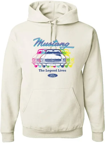 Vista 21 de Wild Bobby Ford Mustang The Legend Lives - Sudadera con capucha unisex con diseño de coches y camiones