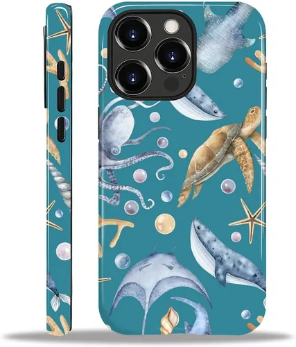 Vista 116 de Funda para iPhone 11, resistente híbrida 2 en 1, protección completa contra golpes con acabado brillante, diseño de collage de tela a cuadros