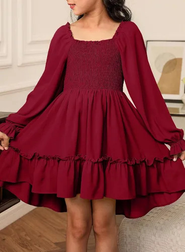 Vista 3 de blibean Vestido de verano con tirantes para niñas de 4 a 13 años