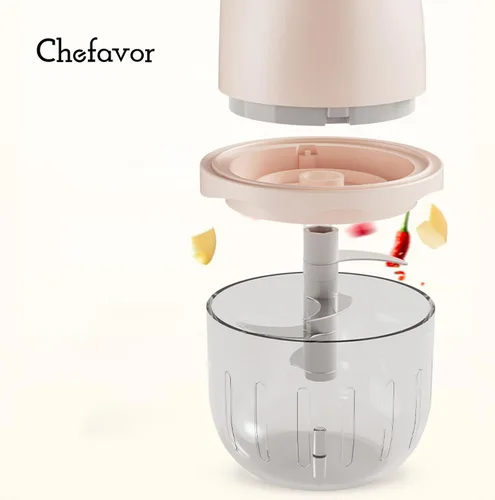 Vista 2 de Mini licuadora eléctrica de alimentos para cocina, fácil de limpiar, diseño portátil