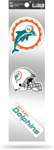 Vista 33 de Rico Industries Juego de calcomanías retro de fútbol americano de la NFL