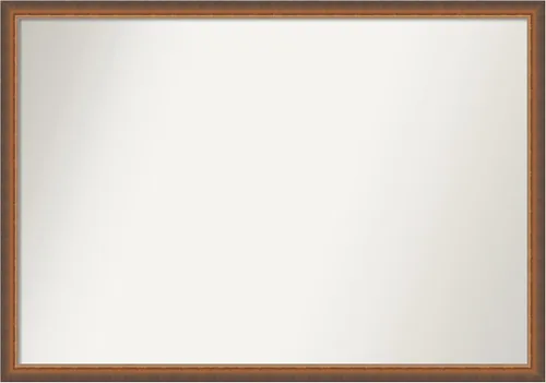 Vista 84 de Amanti Art Espejo de baño de bronce para sobre fregadero, 29 x 19 pulgadas, espejo rectangular de bronce antiguo, marco de madera tradicional