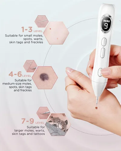 Vista 7 de Removedor de marcas cutáneas – Removedor de manchas y lunares para uso doméstico, kit de eliminación portátil para lunares, verrugas y marcas